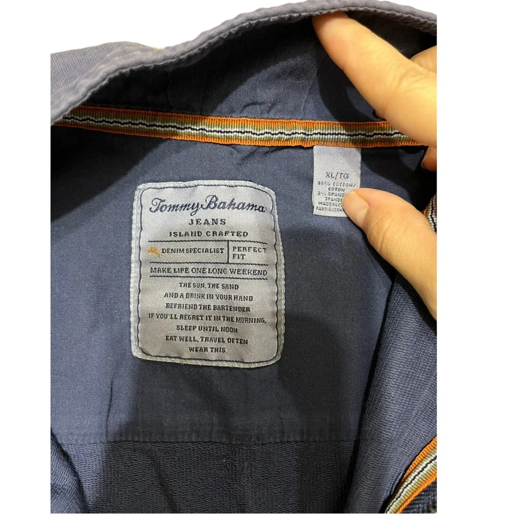 Men’s Tommy Bahama 1/4 Zip Blue Sweater - XL